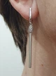 Золотые серьги Спичка с фианитами. СВ1335БИ - изображение 2