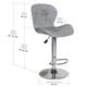 Крісло Hommex Martin Light Grey (арт. H-445 Light Grey/Сhrome base MR) - изображение 3