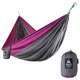 Гамак GreenCamp "VOYAGE", 300*200см, парашютный шелк, серый/вишневый. (GC-GK6) - изображение 1
