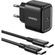 Мережевий зарядний пристрій Ugreen CD250 USB-C 25W PD Charger + Cable USB-C to USB-C 2m Black (50581) [99279] - зображення 1