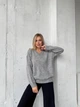 Удлиненный свитер из мягкого трикотажа Оne size 42-48 Серый (4965) - изображение 6