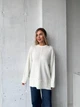 Подовжений светр із м'якого трикотажу Оne size 42-48 Білий (4598) - зображення 1