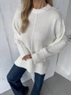 Подовжений светр із м'якого трикотажу Оne size 42-48 Білий (4598) - зображення 5