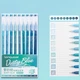 Ручки гелевые Languo набор 9 цветов Dusty Blue (пыльный синий) - изображение 1