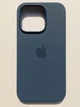 Чехол силиконовый противоударный Silicone Case with MagSafe для Apple Iphone 14 Pro (6.1") Storm Blue - изображение 3