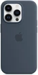 Чехол силиконовый противоударный Silicone Case with MagSafe для Apple Iphone 14 Pro (6.1") Storm Blue - изображение 10