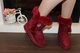 Угги женские Fashion С738 зимние бордовые 36 23 см - изображение 7