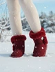 Угги женские Fashion С738 зимние бордовые 36 23 см - изображение 10
