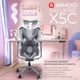 Крісло геймерське Sihoo Xallking X5C Mesh Grey - зображення 6