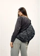 Женская тканевая сумка Хобо SAMBAG Черный с принтом Blossom (5164050528) - изображение 6