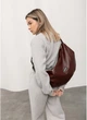 Жіноча сумка Хобо з екошкіри SAMBAG Бордовий (5172050528) - зображення 9