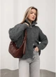 Женская сумка Хобо из экокожи SAMBAG Бордовый (5162030813) - изображение 8