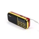 Радіоприймач BKK B837 USB MP3 червоний з золотистим - зображення 1