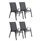 Комплект 4шт. садовых стульев с текстилена Garden Chair Udine SC-092 Черный - изображение 1