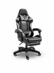 Кресло игровое GAMING CHAIR G-001 с подставкой для ног, цвет черный/серый - изображение 1
