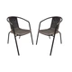 Комплект 2шт. садових стільців зі штучного ротангу Garden Chair Prato SC-039P Коричневий - зображення 1