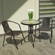 Комплект 2шт. садових стільців зі штучного ротангу Garden Chair Prato SC-039P Коричневий - зображення 11
