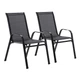 Комплект 2шт. садовых стульев с текстилена Garden Chair Udine SC-092 Черный - изображение 1