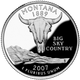 Монета США 25 центів (квотер) 2007 D «Штати і території - Монтана» UNC (KM#396) - зображення 2