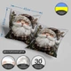 Мягкая подушка с рождественским Санта-Клаусом, уютный новогодний декор 3D ПРИНТ 45 х 45 см 1333045UA - изображение 3