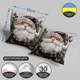 М’яка подушка з різдвяним Санта-Клаусом, затишний новорічний декор 3D ПРИНТ 35 х 35 см 13330 - зображення 3
