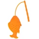 Ситечко для заварювання чаю Tea Strainer "Рибка", силіконове, оранжеве - зображення 1