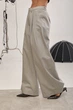 Котоновые штаны палаццо со складками Lurex Серый S (25088) - изображение 5