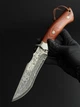 Нож охотничий туристический 65х13 с деревянной рукоятью дуб Full Tang нож для охоты рыбалки бушкрафта кемпинга выживания 260 мм KN1169 - изображение 6