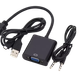 Адаптер перехідник HDMI to VGA з аудіовиходом 3.5mm та живленням Micro-USB, Black - зображення 1