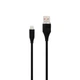 Кабель USB WALKER C735 Lightning 2м Black - зображення 3