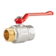 Кран кульовий Icma №352 (посилений) 1 1/4" ВН, латунний, ручка-важіль, нікельований, PN30 - изображение 1