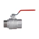 Кран кульовий Thermo Alliance Forte (посилений) 1 1/2" ВН, латунний, ручка-важіль, нікельований, PN40 - изображение 4
