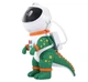 Ночник проектор динозавр астронавт Dinosaur Astronaut Space Projector 120х113х228 мм, з пультом керування, пластиковий - зображення 4