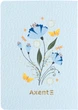 Записник Axent Turnowsky Secret Garden 105x148 мм А6 60 аркушів у клітинку Блакитний (8711-1-A-TR) - зображення 6