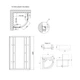 Lidz Latwa SC80x80.SAT.HIGH.GR Душова кабіна напівкругла, скло тон. 4 мм + Lidz Душовий піддон KAPIELKA - зображення 2