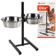 Миски на штативі 2х4л Flamingo H-Stand With Dishes для собак 60 см - зображення 1