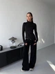 Жіноча кофта на блискавці з коміром стійкою Uaclothes 44 Чорний (like36599-170261365) - зображення 1