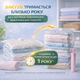 Вакуумні пакети для зберігання одягу набір 5 шт (40х60 см) вакуумні мішки для речей з клапаном багаторазові - зображення 3