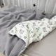 Детский всесезонный плед в кроватку или коляску Oh My Kids "Cute Rabbits" серый - изображение 1