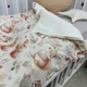 Дитяча всесезонна ковдра-плед 100х80 см Oh My Kids «Лисички Совенята» молочний - зображення 1