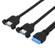 Планка корпусна Lucom USB3.0 A-Pinheader x2 0.50m 19pin чорний(62.09.8497) - изображение 1