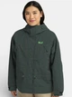 Спортивная ветровка с капюшоном женская Jack Wolfskin Find The Wild 2L Jkt W A65737-E0271 S Зеленая (4064886635707) - изображение 1