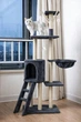 Игровой комплекс для котов до 3 кг, с когтеточкой и домиком, 140х97х45 см, 5 уровневая, темно-серая - изображение 1