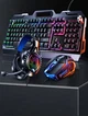 Игровой комплект проводной клавиатура, мышь, наушники и коврик 4в1 USB 2.0 Linmoni TF-400 Kit с RGB подсветкой - изображение 2