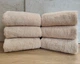 Набор турецких махровых однотонных полотенец Zeron 6 штук 50х90 Beige плотность 500 г/м2 - изображение 3