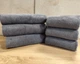Набор турецких махровых однотонных полотенец Zeron 3 штуки 50х90 + 3 штуки 70х140 Gray плотность 500 г/м2 - изображение 2