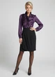 Женская блуза с рюшами Lowett LW-116476-3-698 44 Фиолетовый - изображение 2
