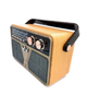 Радіоприймач Kemai Retro MD-507BT з пультом, FM радіо, USB, microSD, AUX, аккумулятор 18650, ретро дизайн під дерево - зображення 7