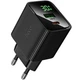 Зарядне мережеве Hoco CS84A PD30W QC3.0 швидка зарядка для мобільних пристроїв з цифровим дисплеєм Чорний - зображення 1