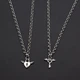 Парні кулони для закоханих ключ плюс серце замок. Подвійні підвіски для половинок. Біжутерія на подарунок - зображення 1